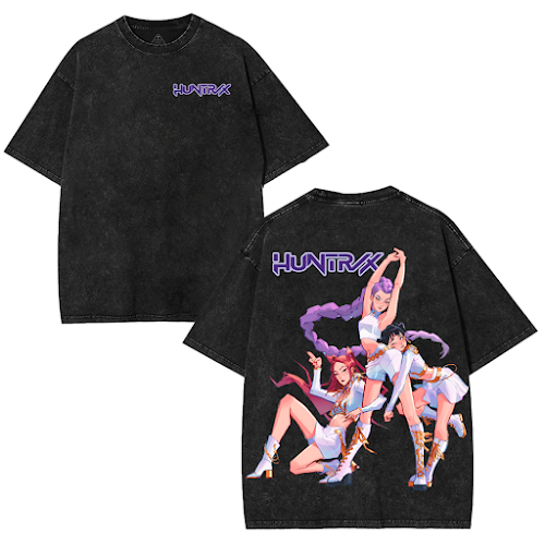 Huntrix Kpop Demon Hunter Washed Tee [TPR]